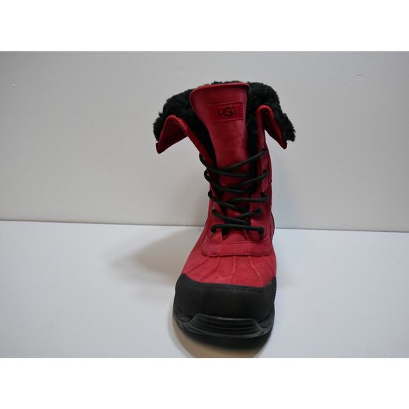 NEW UGG BUTTE LEATHER BOOT SHERPA WOOL VIBRAM RED 1130809 MENS SIZE - 10 - Picture 7 of 16